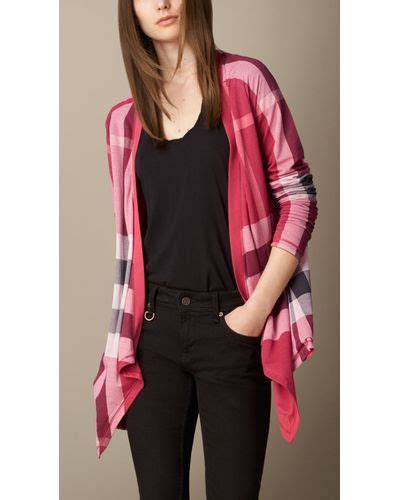 burberry pink cardigan|Burberry reversible cardigan.